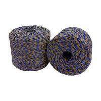 350 No - 1 Adet - 200-250 gr Metalik Simli Kağıt İp (Çanta Supla İpi) / 400 mt. - SAKS MAVİ