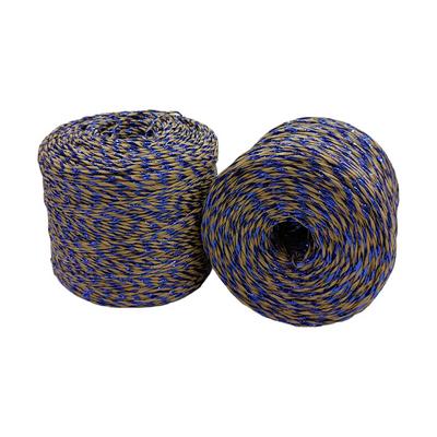 350 No - 1 Adet - 200-250 gr Metalik Simli Kağıt İp (Çanta Supla İpi) / 400 mt. - SAKS MAVİ