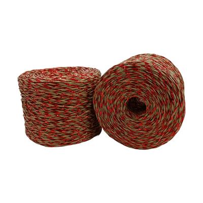 360 No - 1 Adet - 200-250 gr Metalik Simli Kağıt İp (Çanta Supla İpi) / 400 mt. - KIRMIZI
