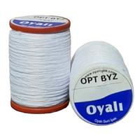 4 Katlı Oyalı Suni İpek İplik Optik Beyaz