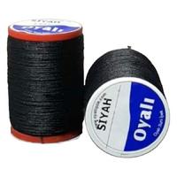 4 Katlı Oyalı Suni İpek İplik Siyah