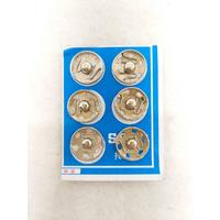4 No Gümüş 6'lı Çıt Çıt Düğme - 14 mm