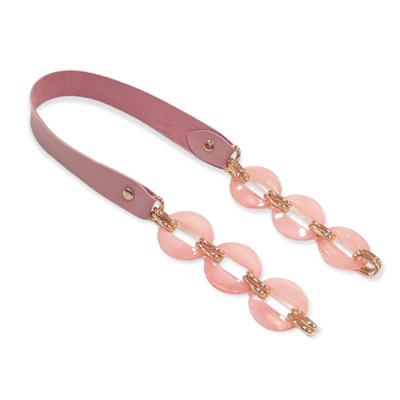 60 cm Deri - Boncuk Detaylı Çanta Sapı (Adet) - Pudra