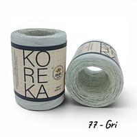 77 No Gri - 1 Adet - Milano KOREKA Yumuşak Dokulu Rafya 100gr 220mt 