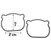 8x8cm Kedi Model Metal Çanta Sapı ÇİFTİ - ANTRASİT