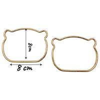 8x8cm Kedi Model Metal Çanta Sapı ÇİFTİ - GOLD