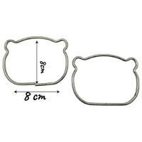 8x8cm Kedi Model Metal Çanta Sapı ÇİFTİ - GÜMÜŞ