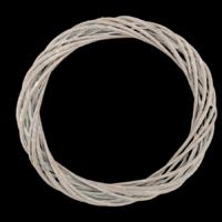 30 cm Ahşap (Bambu) Hasır Örgü Kapı Süsü - Gri
