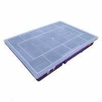 34 x 25 cm Büyük Boy 20 Bölmeli Organizer Kutu (Takı Kutusu) - Mor