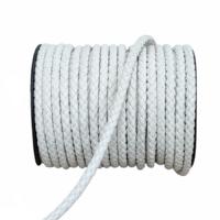 6mm Metrelik Örgü Deri Çanta Kordonu (1 Metre) - Beyaz