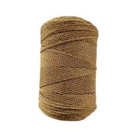 Açık Kahve - Simli Polyester Makrome İpi 200 gr.