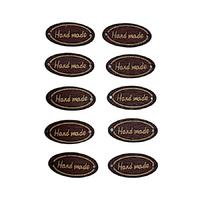 Ahşap Handmade Etiket 30 No (10 Adet) - 26 mm - Kahverengi
