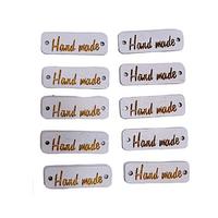 Ahşap Handmade Etiket 31 No (10 Adet) - 30 mm - Beyaz