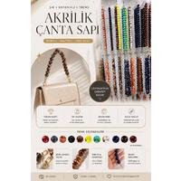 Akrilik Boncuklu Çanta Sapı Çeşitleri (Aparat Kısmı Gold veya Gümüş)