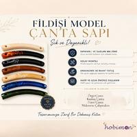 Akrilik Fildişi Çanta Sapı Modelleri (Kavisli Model) - 17 cm ADET