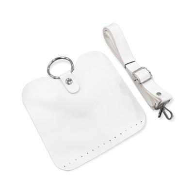 Beyaz Metal HALKA Detaylı Kapaklı Askılı Çanta Kiti Çeşitleri - 16X16