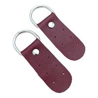 Bordo Deri Çanta Böce Çifti - 10x3 cm (Gümüş)