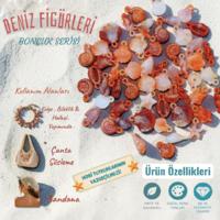 Deniz Figürlü Boncuk Serisi 50 gr. - Kehribar Sedef