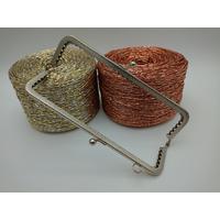 Desenli Kare Çanta Klipsi - Burs / 16 cm - Gümüş (Dikmeli)