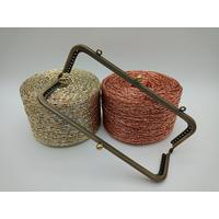 Desenli Kare Çanta Klipsi - Burs / 20 cm - Eskitme Gold (Dikmeli)