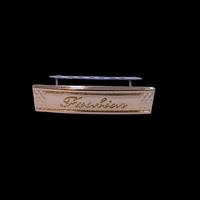 Dikdörtgen Fashion Gold Metal Plaka / Metal Etiket Adet - 39.5x12.5 mm