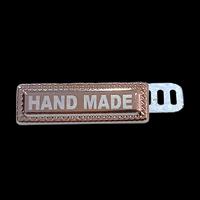 Dikdörtgen Gümüş Metal Plaka / Metal Etiket Adet - 39.5x12.5 mm
