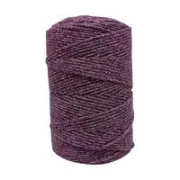 Eflatun - Simli Polyester Makrome İpi 200 gr.