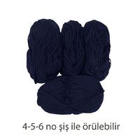 İH5866 - 296 gr. (4 Adet) Kalın yumuşak dokulu lacivert İhraç Fazlası İp