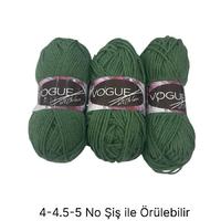 İH6041 - 278 gr. (3 Adet) Nako vogue yeşil İhraç Fazlası İp