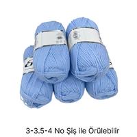 İH6142 - 500 gr. (5 Adet) Bebe Mavi İhraç Fazlası İp
