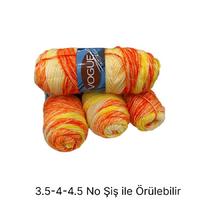 İH6190 - 472 gr. (4 Adet) Nako vogue batik uzun sarım İhraç Fazlası İp