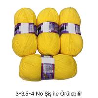 İH6207 - 400 gr. (4 Adet) Yumuşak doku sarı İhraç Fazlası İp