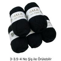 İH6221 - 500 gr. (5 Adet) Siyah gala yumuşak doku İhraç Fazlası İp
