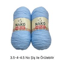 İH6255 - 344 gr. (2 Adet) Nako outlet uzun sarım  İhraç Fazlası İp