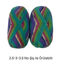 İH6335 - 200 gr. (2 Adet) % 75 yün batik İhraç Fazlası İp