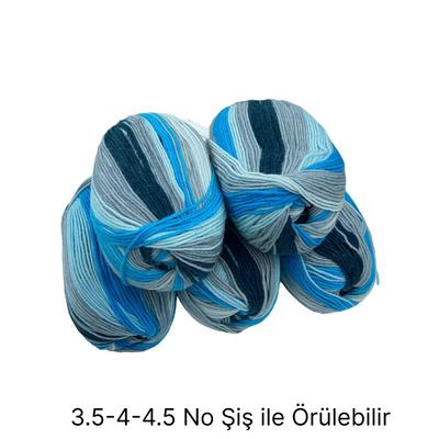 İH6361 - 500 gr. (5 Adet) % 100 yün batik İhraç Fazlası İp