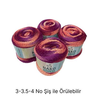 İH6368 - 412 gr. (4 Adet) Nako vals simli outlet İhraç Fazlası İp