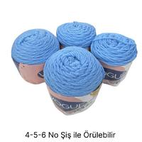 İH6386 - 474 gr. (4 Adet) Nako vogue ihraç mavi  İhraç Fazlası İp