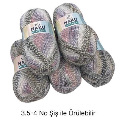 İH6388 - 550 gr. (5 Adet) Nako outlet yumuşak doku  İhraç Fazlası İp