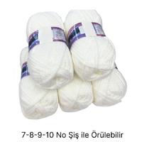 İH6397 - 600 gr. (5 Adet) Spagetti beyaz İhraç Fazlası İp