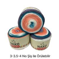 İH6462 - 488 gr. (3 Adet) Nako outlet kek ip batik İhraç Fazlası İp
