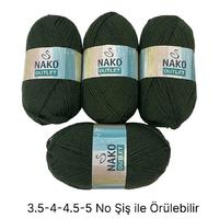 İH6473 - 414 gr. (4 Adet) % 75 yün haki İhraç Fazlası İp