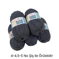 İH6495  -670 gr. (5 Adet) Nako outlet antipilling gri Fazlası İp
