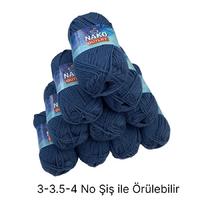 İH6498 - 520 gr. (10 Adet) % 75 yün Nako outlet Fazlası İp