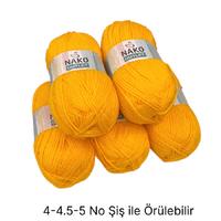 İH6528 - 550 gr. (5 Adet) Nako outlet sarı ihraç Fazlası İp
