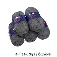 İH6533 - 500 gr. (5 Adet) Nako outlet gri İhraç Fazlası İp