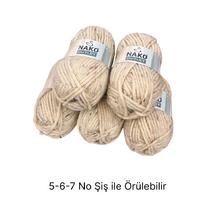 İH6546 - 478 gr. (5 Adet) Nako outlet spagetti kalınlık yumuşak doku tweedli İhraç Fazlası İp
