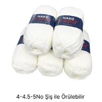 İH6556 - 710 gr. (5 Adet) Nako outlet beyaz İhraç Fazlası İp
