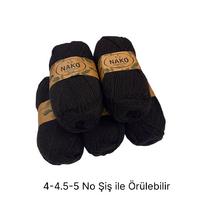 İH6568 - 500 gr. (5 Adet) Nako doğa dostu koyu kahve color 40126 İhraç Fazlası İp