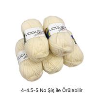 İH6578 - 520 gr. (5 Adet) % 100 yün Nako vogue İhraç Fazlası İp